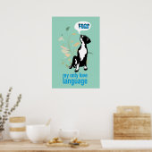 Poster L'art moderne du Grand Danois - "La nourriture est (Cuisine)