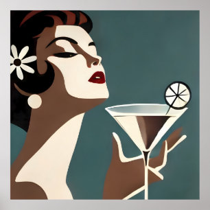 Poster L'art moderne du milieu du siècle La DIva Martini