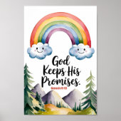 Poster L'art mural de la nurserie chrétienne Les promesse (Devant)