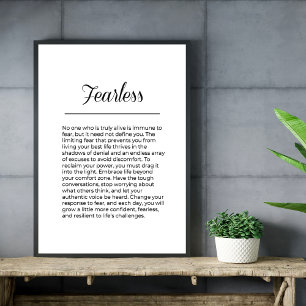 Poster L'art mural inspirant sans crainte