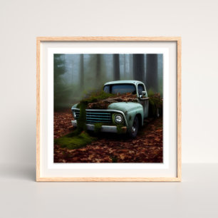 Poster L'Art numérique de camion abandonné