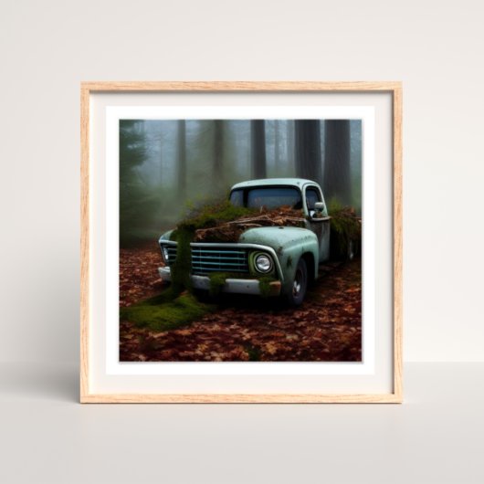 Poster L'Art numérique de camion abandonné