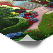 Poster L'Art numérique d'Imaginaire Red Gardens (Coin)