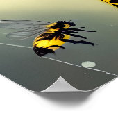 Poster L'Art numérique lunatique de la girafe (Coin)