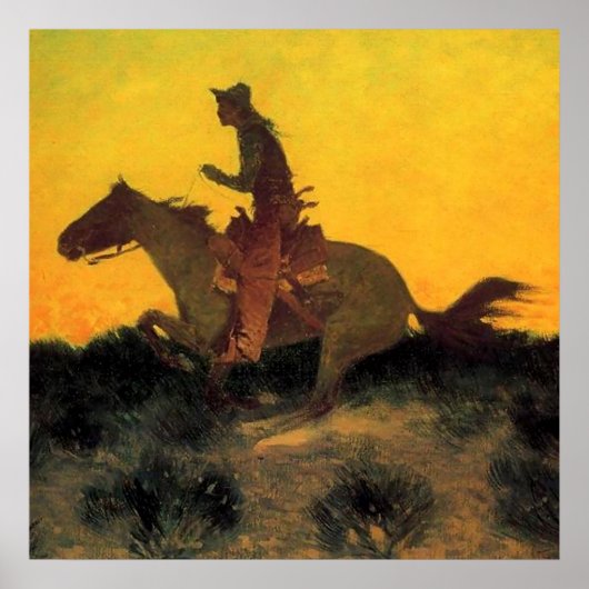 Poster L'art occidental de Frederic Remington «Contre le (Devant)