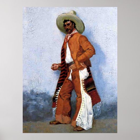 Poster L'art occidental de Frederic Remington « Un Vaquer (Devant)