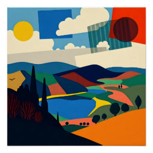 Poster L'art paysager Abstrait