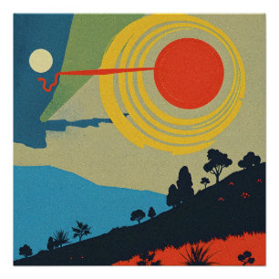 Poster L'art paysager Abstrait