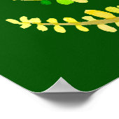 Poster L'art plante de la feuille de fougère verte (Coin)