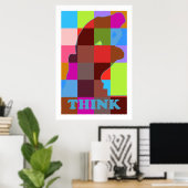 Poster L'art pop moderne PENSE (Bureau à domicile)