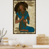 Poster L'art populaire égyptien musicien (Cuisine)