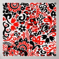 L'art populaire ukrainien motif floral abstact