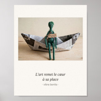 Poster L'art remet le cœur à sa place — Série Papier