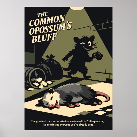 Poster L'Art Rétro du Bluff de l'Opossum (Devant)