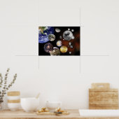 Poster L'art spatial de plusieurs lunes NASA (Cuisine)