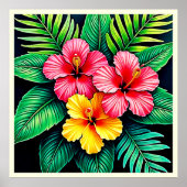 Poster L'art tropical des Hibiscus (Devant)