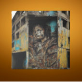 Poster L'art urbain sur l'abandon du bâtiment