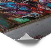 Poster L'art urbain sur l'abandon du bâtiment (Coin)