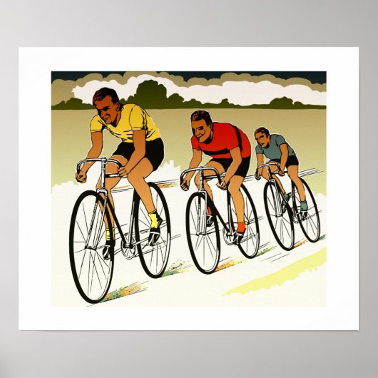 Poster L'art vectoriel rétro : la course (Devant)