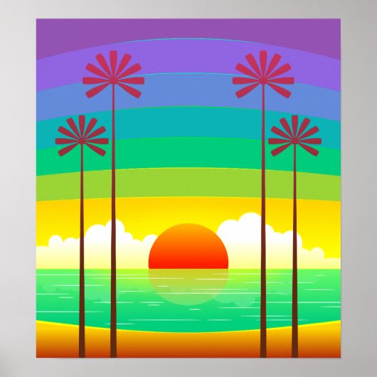 Poster L'Art Vintage Sunrise (Devant)