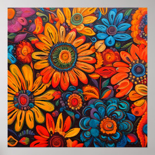 Poster L'artisanat floral guatémaltèque