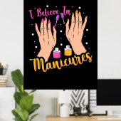Poster L'Artiste Du Clou Croit Aux Manucures (Bureau à domicile)