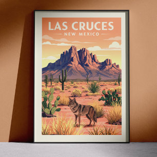 Poster Las Cruces Nouveau-Mexique vintage