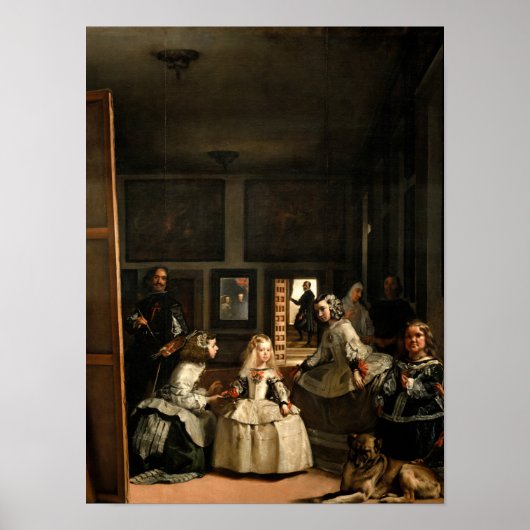 Poster Las Meninas, 1656 par Diego Velazquez (Devant)