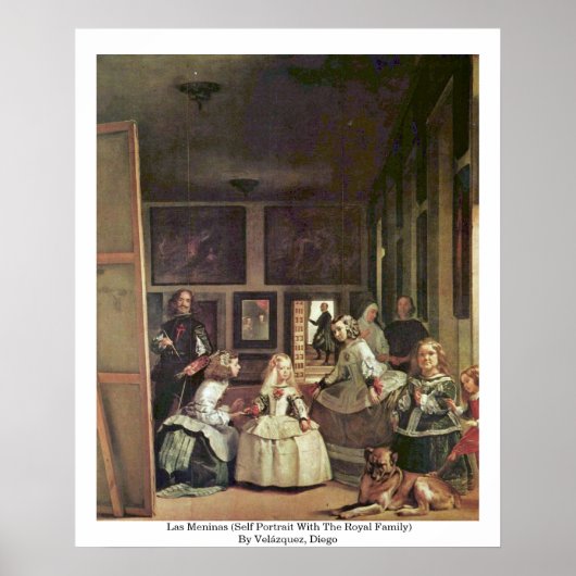 Poster Las Meninas (Autoportrait Avec Famille Royale) (Devant)