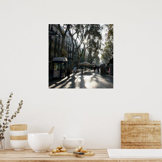 Poster Las Ramblas, Barcelone (Cuisine)