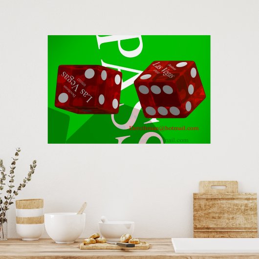 Poster Las Vegas Dice II (imprimer) (Cuisine)