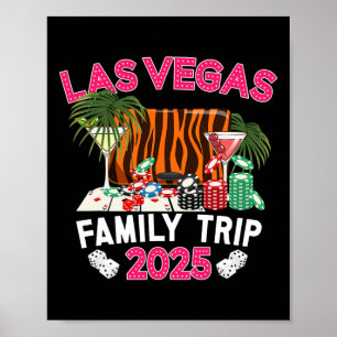 Poster Las Vegas Family Trip 2025 Vacances en famille Las