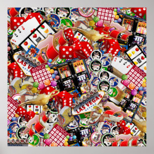 Poster Las Vegas Icons Jeux de plaisir