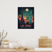 Poster Las Vegas Nevada - Vintage Cityscape (Cuisine)