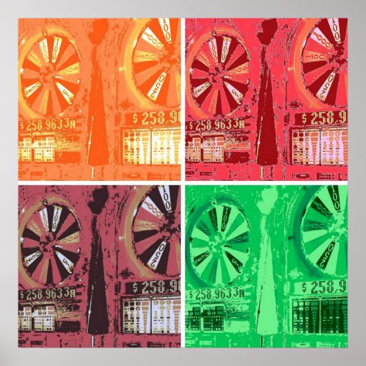 Poster Las Vegas Slots Pop Art (Devant)