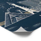 Poster Las Vegas Strip Nevada Skyline Line Art Cityscape (Coin)