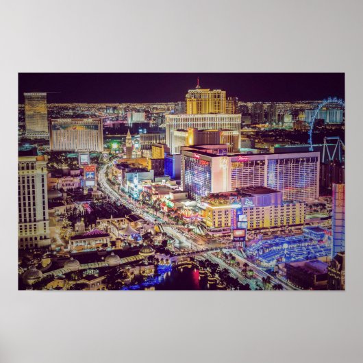 Poster Las Vegas strip stylisé (Devant)