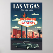 Poster Las Vegas vintage (Devant)