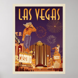 Poster Las Vegas vintage