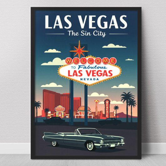 Poster Las Vegas vintage