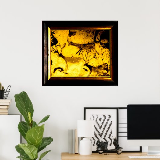 Poster Lascaux Deer Herd (Bureau à domicile)