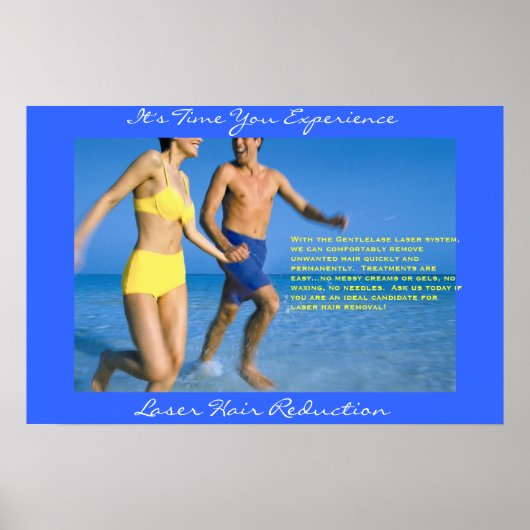 Poster Laser Hair Marketing, Couple Running (Devant)