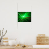 Poster Laser rouge et vert (Cuisine)