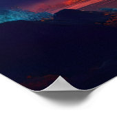 Poster Laser Volcanique, Coucher De Soleil Crimson (Coin)