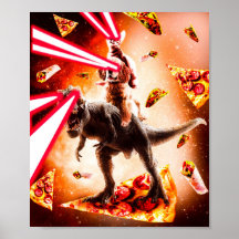 Laser Yeux Space Chat Riding Chien Et Dinosaure