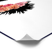 Poster Lashes et fleurs (Coin)