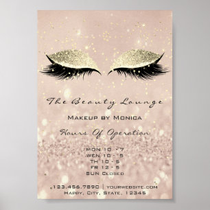 Poster Lashes Explique Maquillage Artiste Parties scintil