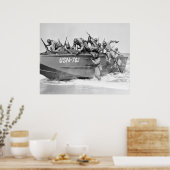 Poster L'assaut de la plage, années 1940 (Cuisine)