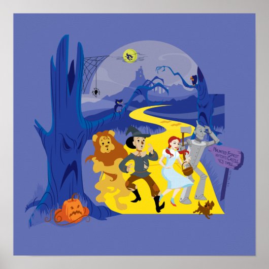 Poster L'Assistant D'Oz™ | Forêt hantée d'Halloween (Devant)
