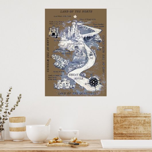 Poster L'Assistant d'Oz Map Rare (Cuisine)